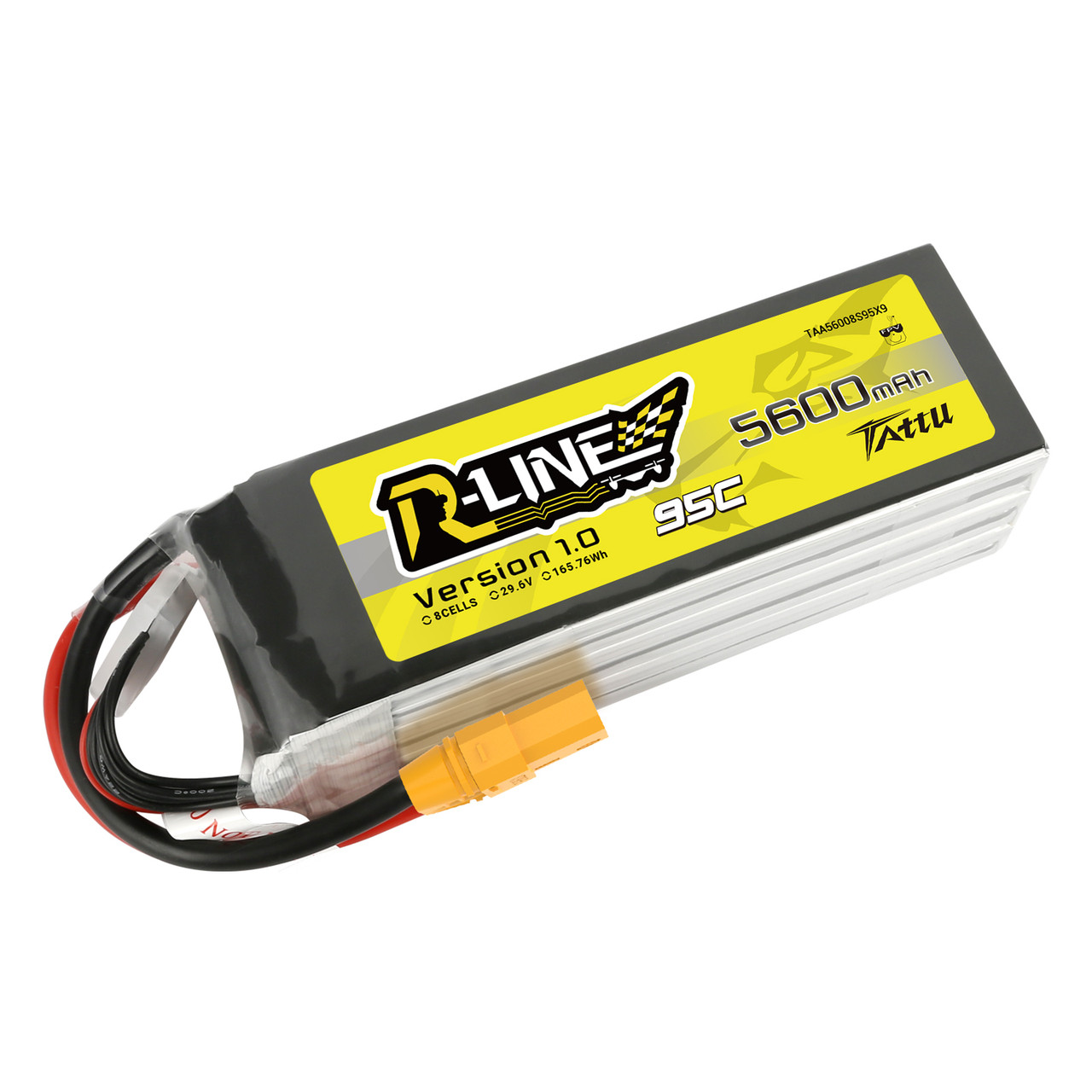 Tattu R-Line 5600mAh 29.6V 8S1P 95C 165.76Wh LiPo Battery with XT90-S - Image 4