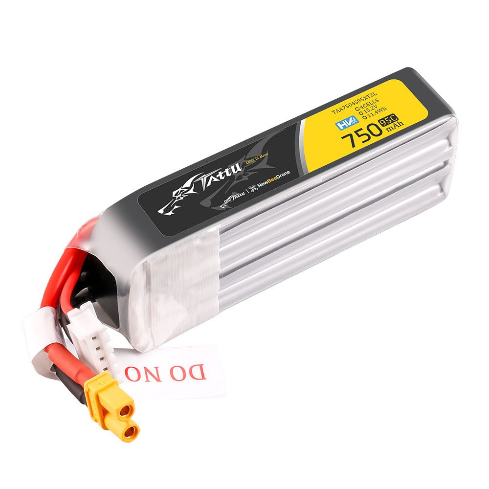 Tattu 750mAh 4S 95C 15.2V R-Line HV Lipo Battery Pack with XT30 Plug - Image 2