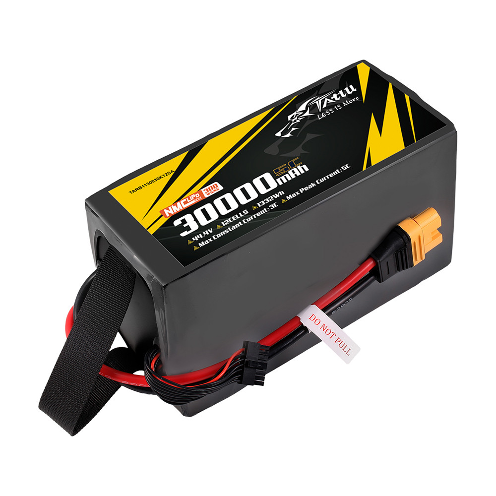 Tattu Semi-solid State 300Wh/kg 30000mAh 10C 44.4V 12S1P Lipo Battery Pack with AS150U - 图片 2