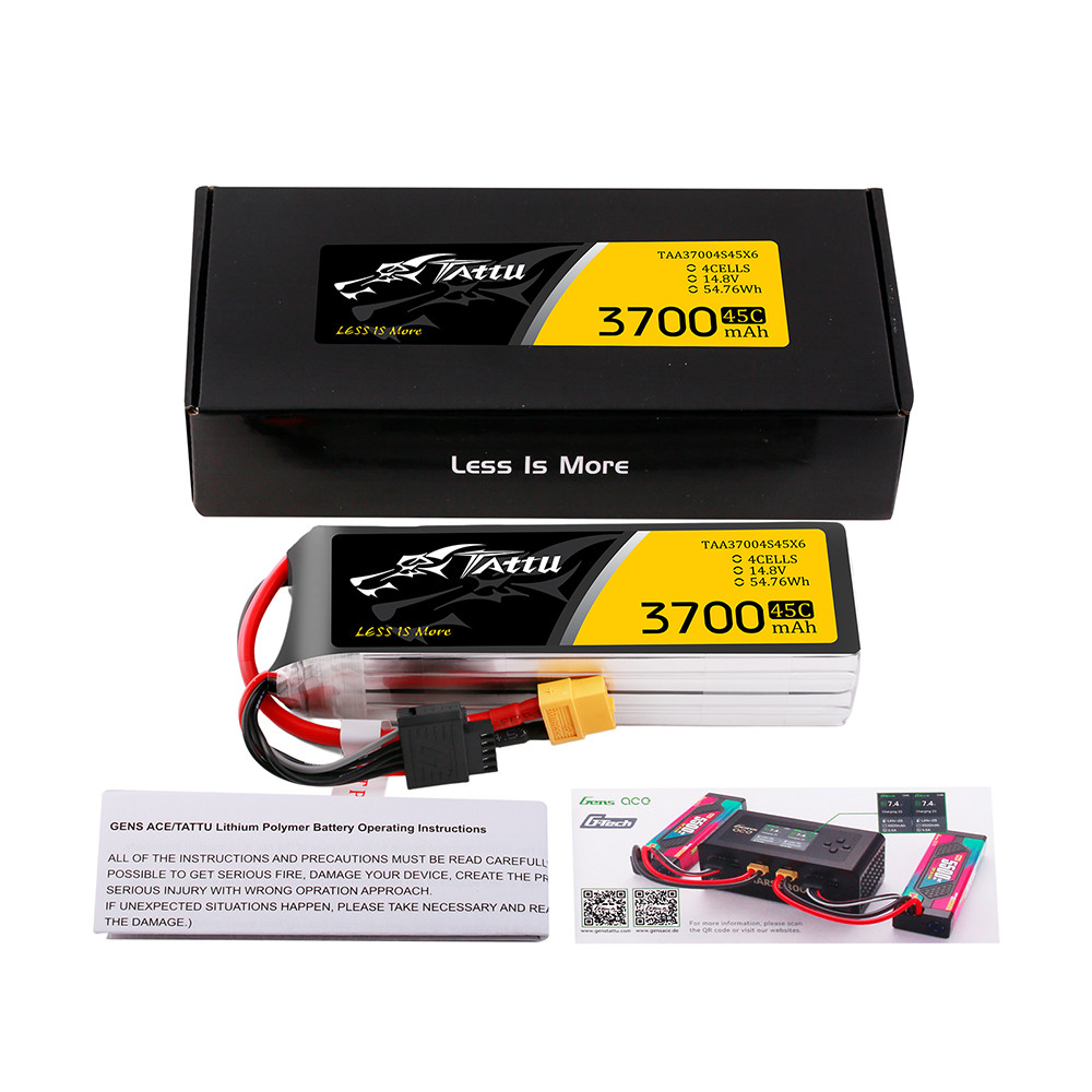 Tattu G-Tech 3700mAh 4S 45C Lipo Battery Pack with XT60 Plug - Image 5