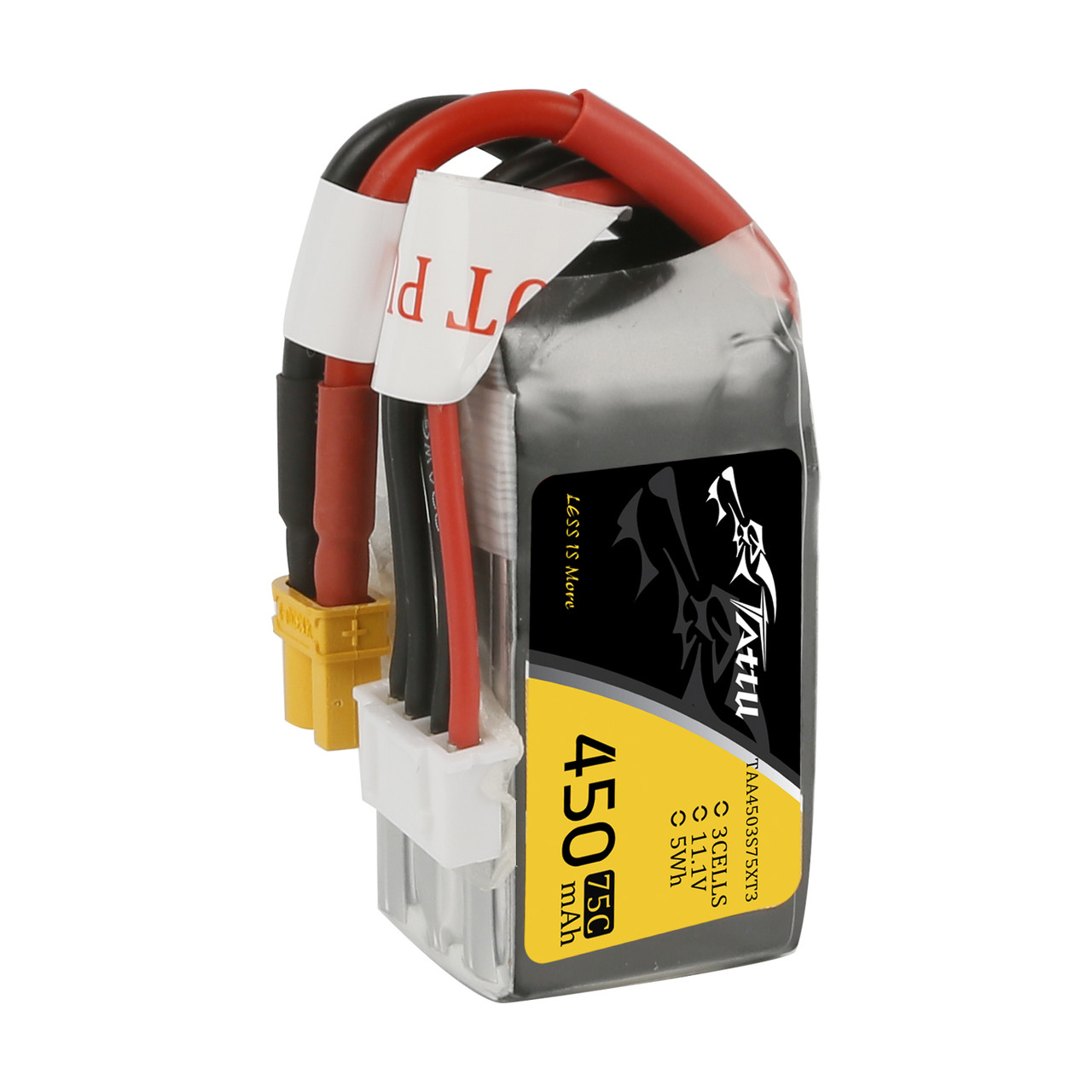 Tattu 3S 450mAh 75C 11.1V Lipo Battery Pack with XT30 Plug - Image 3
