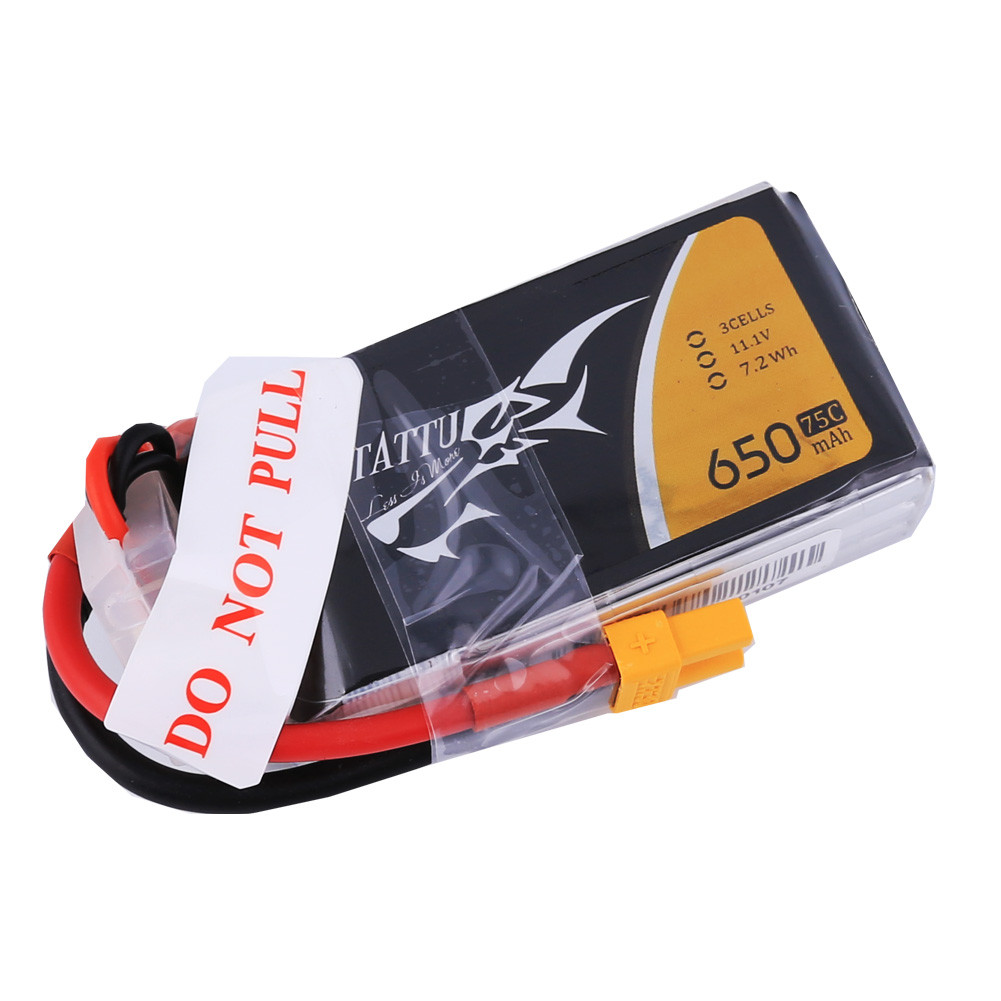 Tattu 650mAh 3S 75C 11.1V Lipo Battery Pack with XT30 Plug - Image 4