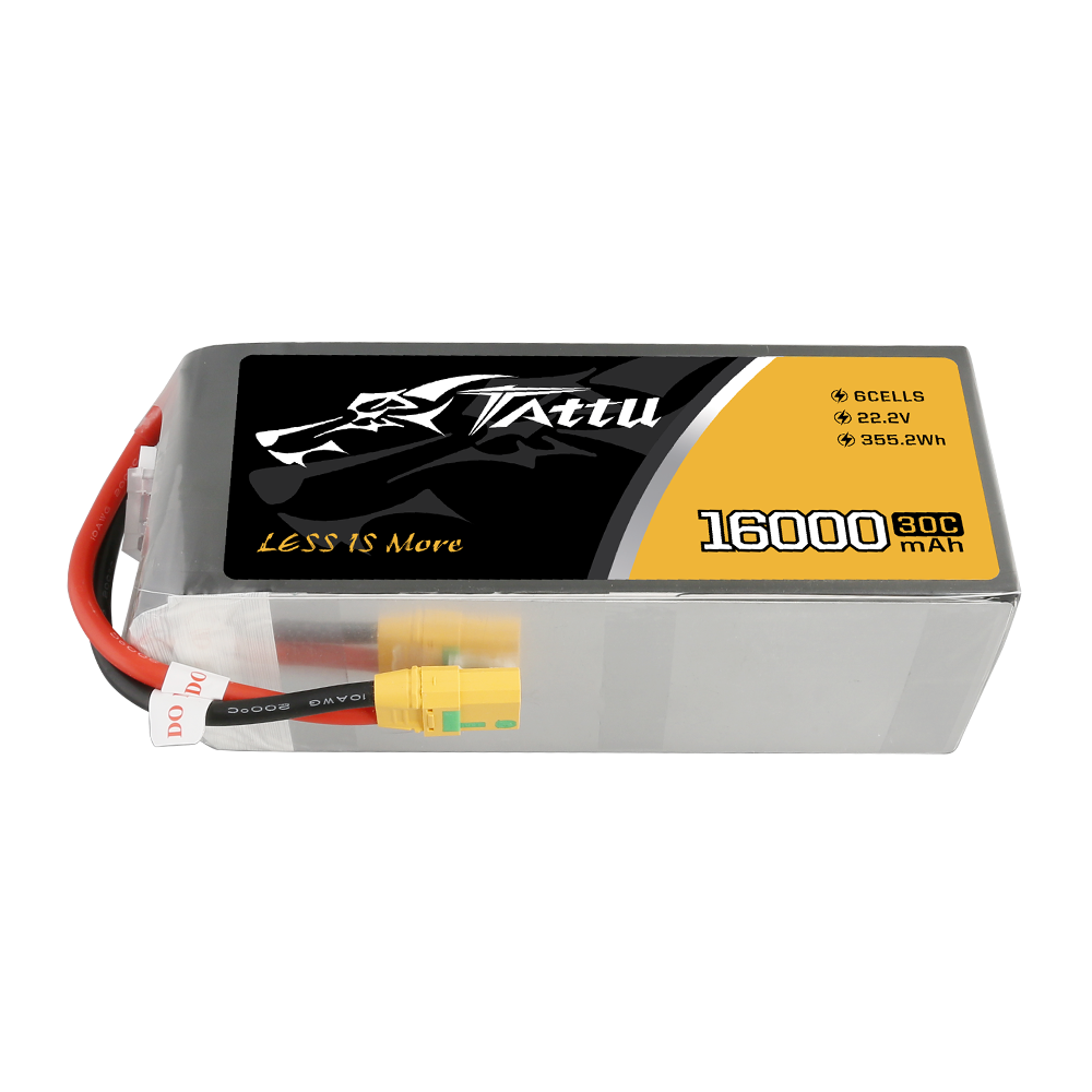 Tattu 16000mAh 6S 30C 22.2V Lipo Battery Pack with XT90-S Plug