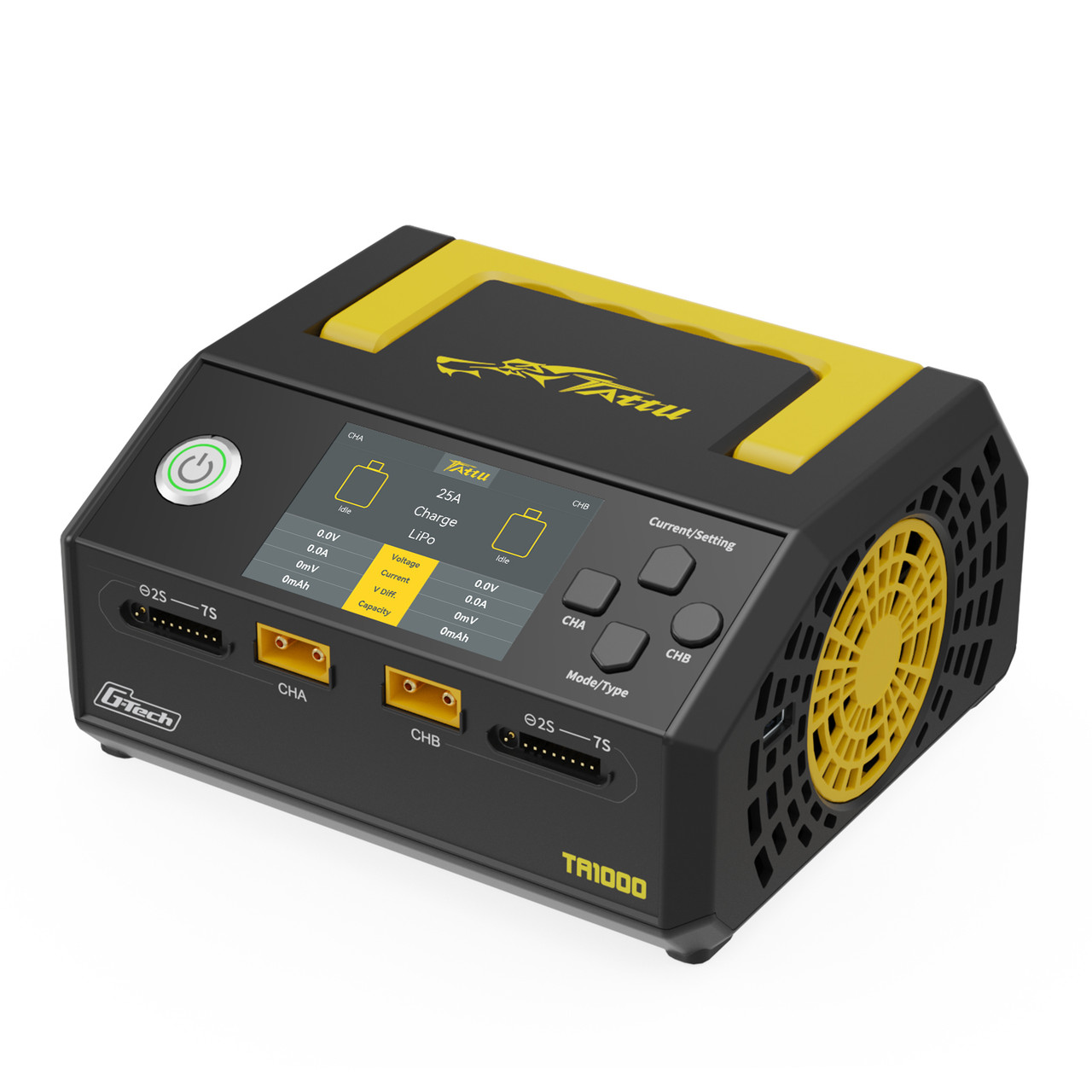 Tattu TA1000 G-Tech Dual-channel Charger 25A*2 1000W for 1S-7S Drone Battery - Image 3
