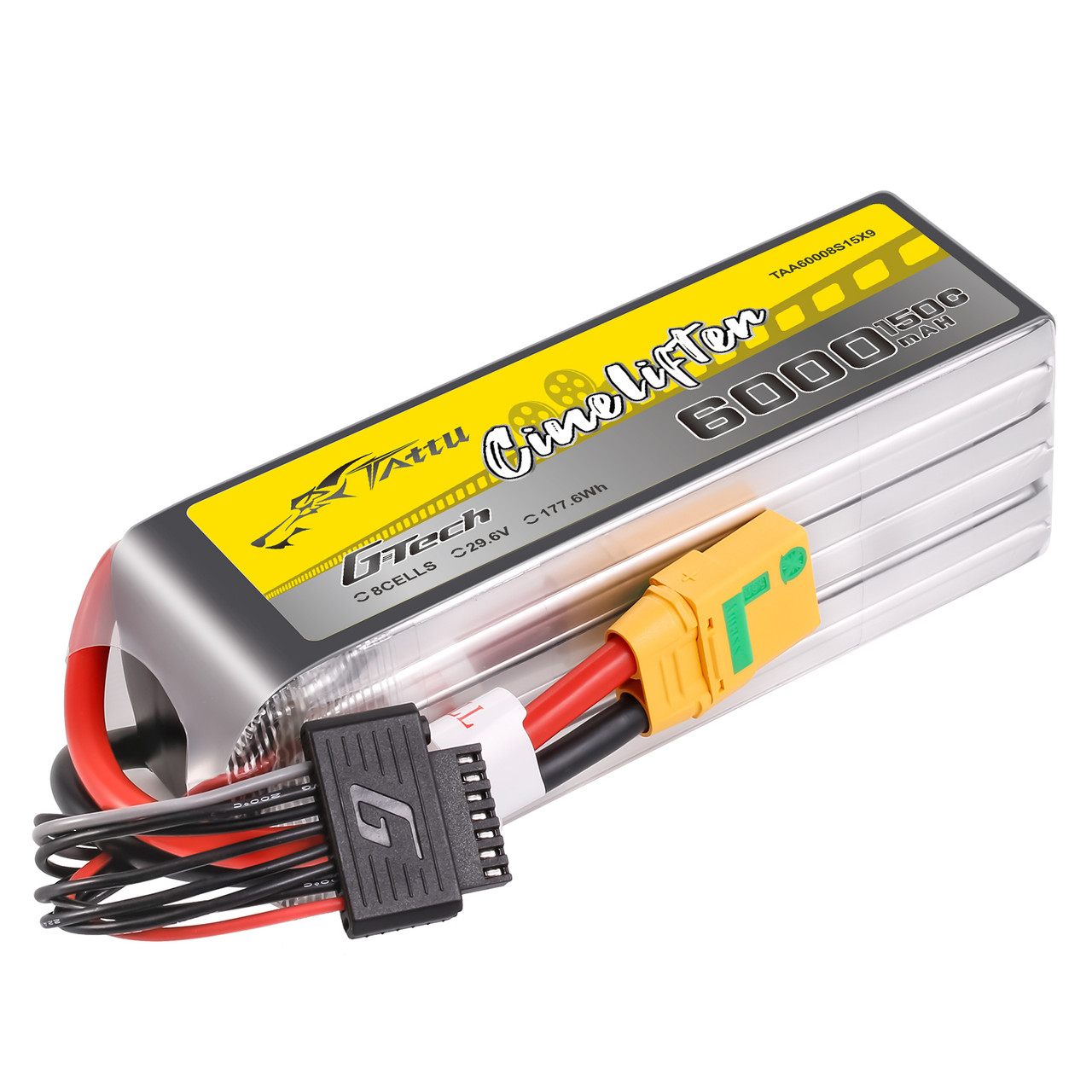 Tattu 6000mAh 29.6V 8S1P 150C 177.6Wh LiPo Battery with XT90-S - Image 3