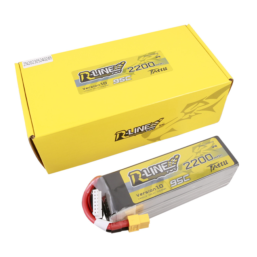 Tattu 2200mah 6S 95C 22.2V R-Line Lipo Battery with XT60 Plug For 7" Quad - Image 5