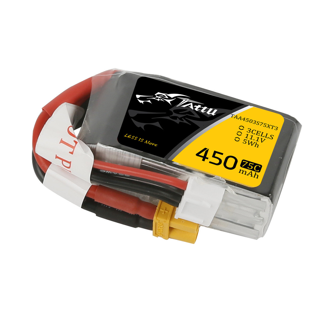 Tattu 3S 450mAh 75C 11.1V Lipo Battery Pack with XT30 Plug - Image 4