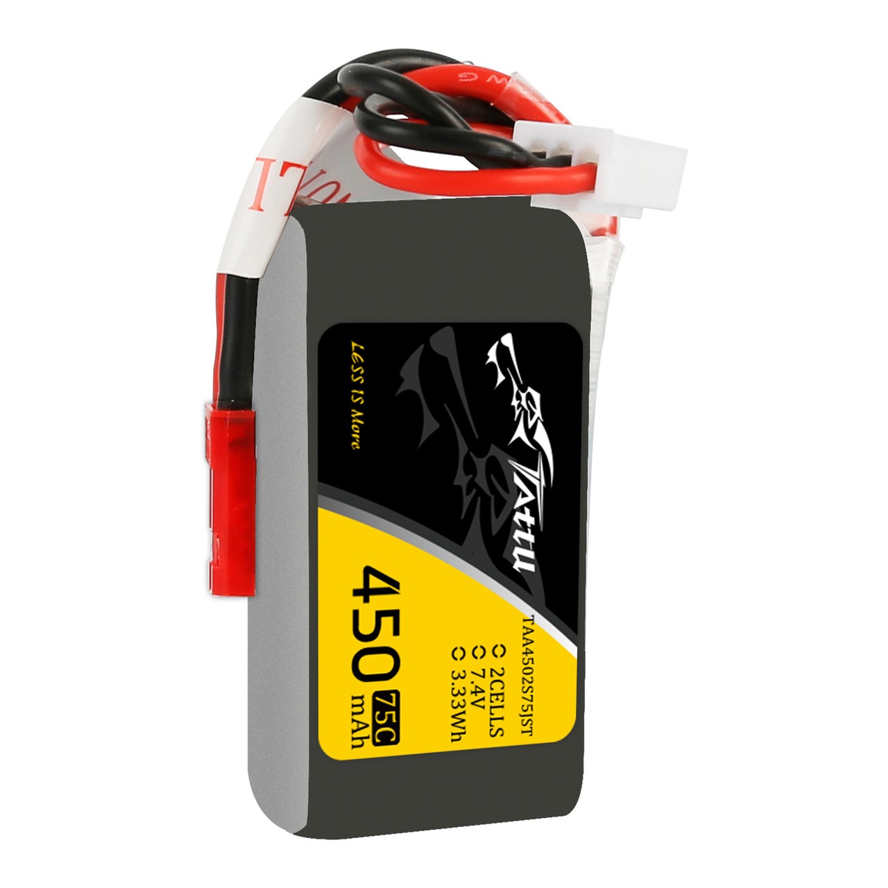 Tattu 450mAh 2S 7.4V 75C Lipo Battery Pack with JST-SYP plug - Image 4