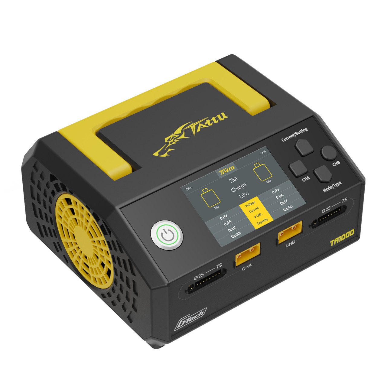 Tattu TA1000 G-Tech Dual-channel Charger 25A*2 1000W for 1S-7S Drone Battery - Image 2