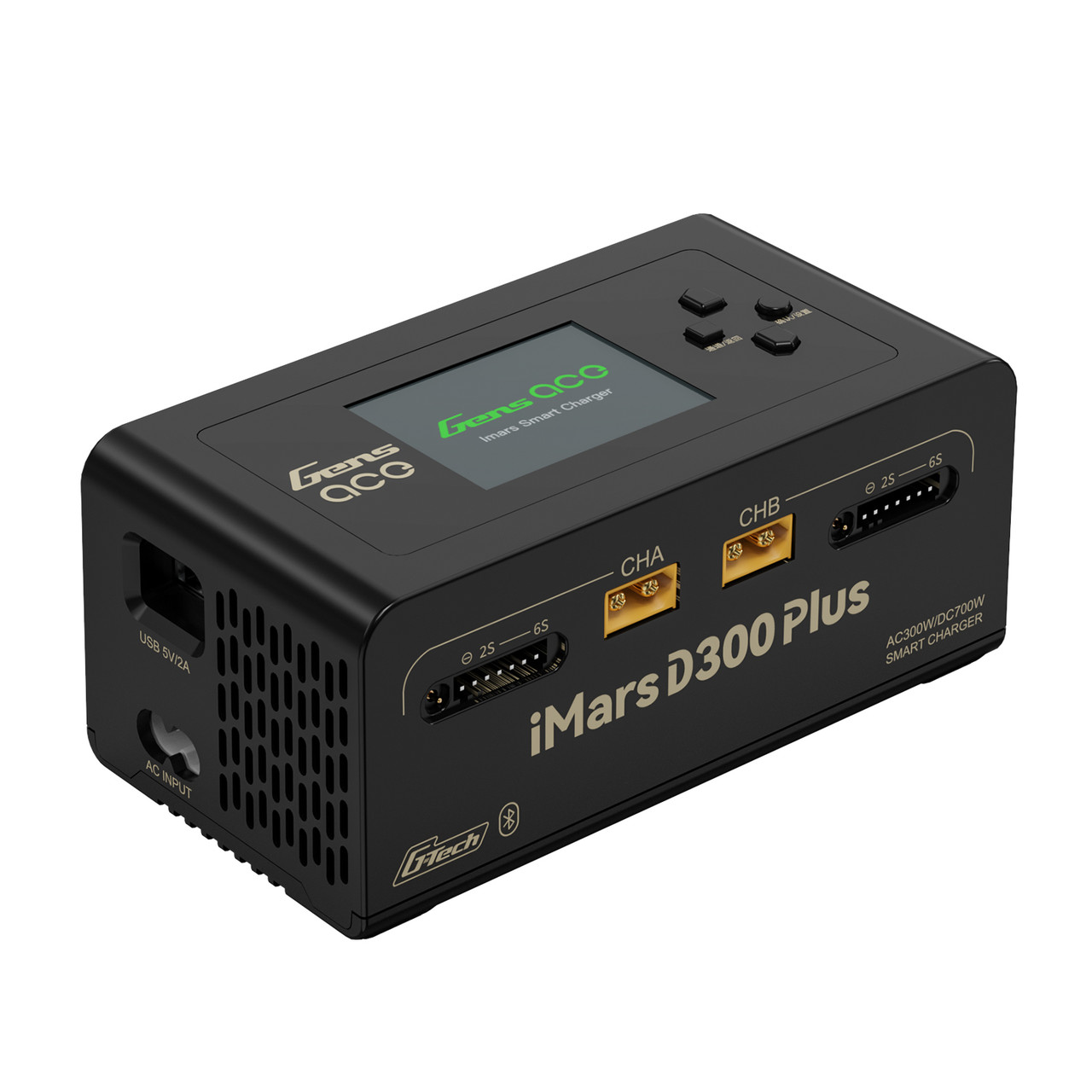 Gens ace iMars D300 Plus Smart Charger | Bluetooth App Control | G-Tech | Dual-Channel | Black - Image 13