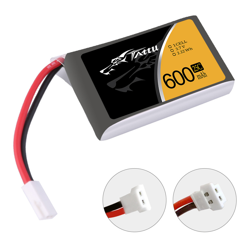Tattu 1S 600mah 25C 3.7v Lipo Battery Pack with Molex 51005-2P Plug ( 6pcs) - Image 5