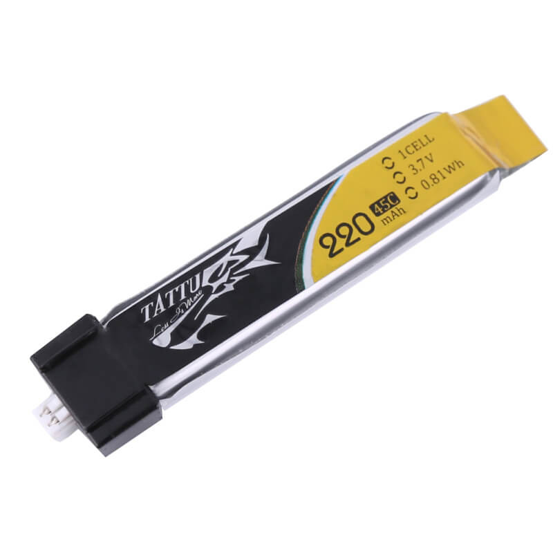 Tattu 220mAh 3.7V 45C 1S1P Lipo Battery Pack (5pcs)