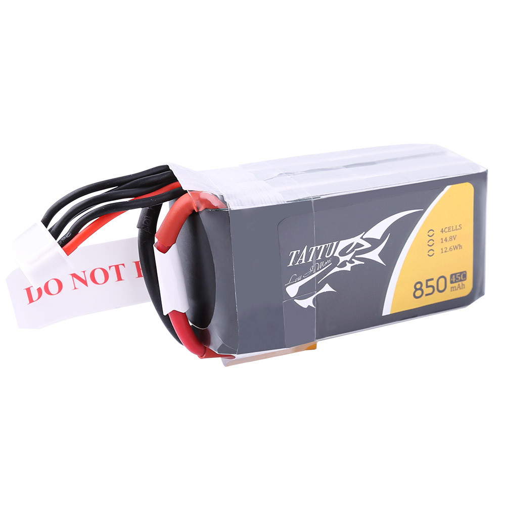 Tattu 850mAh 4s 45C 14.8V Lipo Battery Pack with XT30 Plug - Image 5