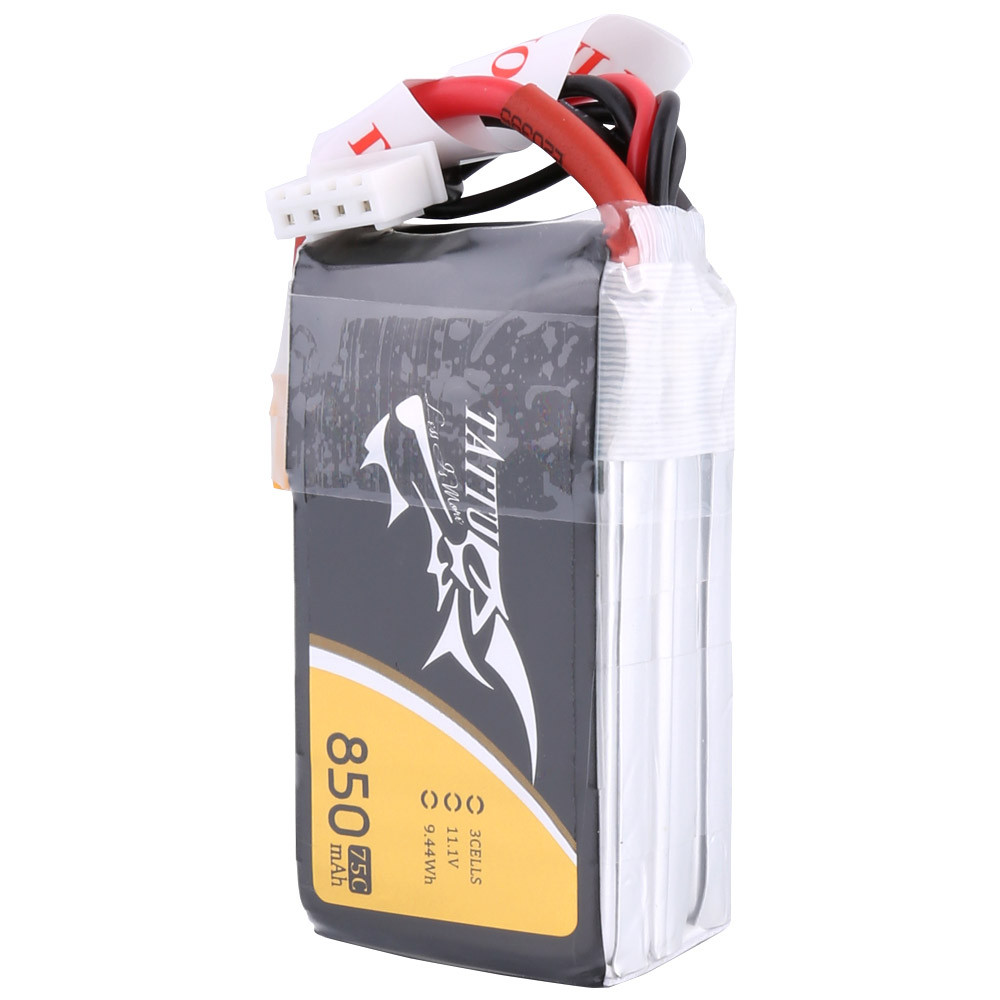 Tattu 850mAh 3S 11.1V 75C Lipo Battery Pack with XT30 Plug - Image 3